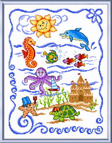 cross stitch pattern Sea Friends