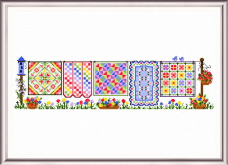 cross stitch pattern Spring Quilts Row