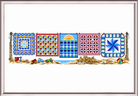 cross stitch pattern Summer Quilts Row