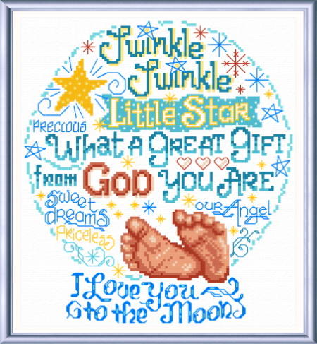 cross stitch pattern Let's Twinkle