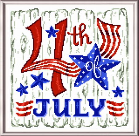 cross stitch pattern July 4th