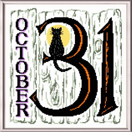 cross stitch pattern October 31