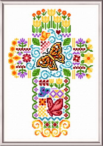 cross stitch pattern Cross - Spring