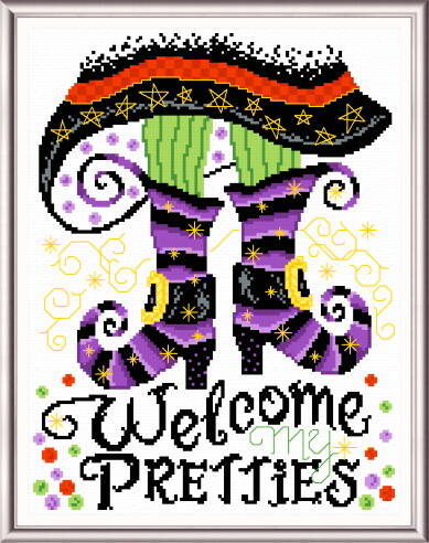 cross stitch pattern Welcome my Pretties