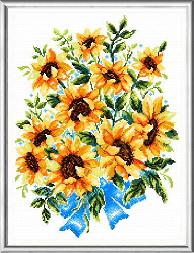 cross stitch pattern Sunflower Bouquet