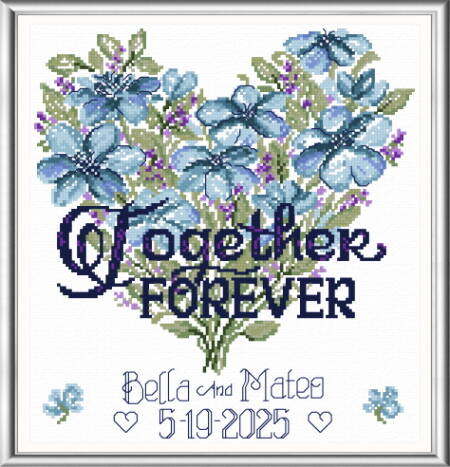 cross stitch pattern Forever Together Wedding
