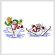 cross stitch pattern 2 Silly Snowmen
