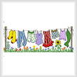 Cross stitch pattern Dots Clothesline