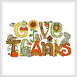 cross stitch pattern Give Thanks