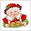 cross stitch pattern Mrs. Claus
