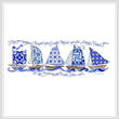 cross stitch pattern Sailboat Neighbors