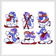 cross stitch pattern Six Sports Snowman Ornaments