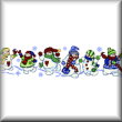 cross stitch pattern Snowman Row