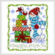 cross stitch pattern Snowman with Gifts