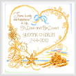 cross stitch pattern Seaside Wedding