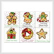 cross stitch pattern 6 Holiday Gingers