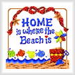 cross stitch pattern Beach is Home