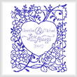 cross stitch pattern Love Always Wedding