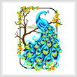 cross stitch pattern Royal Peacock