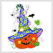 cross stitch pattern Pumpkin with Hat