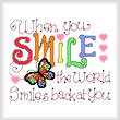 cross stitch pattern Smile at the World
