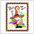 cross stitch pattern BOO Witch Hats