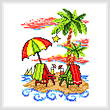 cross stitch pattern Island Christmas Retreat