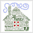 cross stitch pattern Let's Be Family