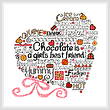 cross stitch pattern Let's Eat Chocolate