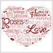 cross stitch pattern Let's Love
