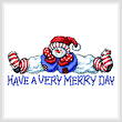 cross stitch pattern Verry Merry Snowman