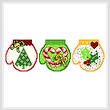 cross stitch pattern 3 Little Mittens
