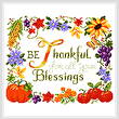 cross stitch pattern Be Thankful