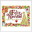 cross stitch pattern Candy Feliz Navidad