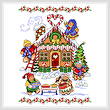 cross stitch pattern Gingerbread House