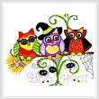cross stitch pattern Halloween Hoots