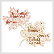 cross stitch pattern Let's Love Autumn