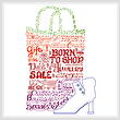 cross stitch pattern Let's Shop til we Drop