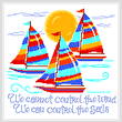 cross stitch pattern Sailboats in the Wind