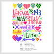 cross stitch pattern Teen Texts