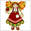 cross stitch pattern September Angel