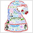 cross stitch pattern Let's Be Frozen
