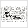 cross stitch pattern Let's Be Thankful