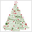 cross stitch pattern Let's Deck the Halls