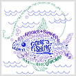 cross stitch pattern Let's Go Fishing