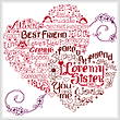 cross stitch pattern Let's Hug Sister