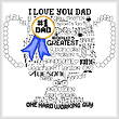 cross stitch pattern Let's Love Dad