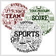 cross stitch pattern Let's Love Sports