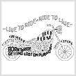 cross stitch pattern Let's Ride