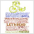 cross stitch pattern Let's Read to Kids